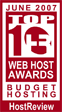 June 2007 HostReview Award